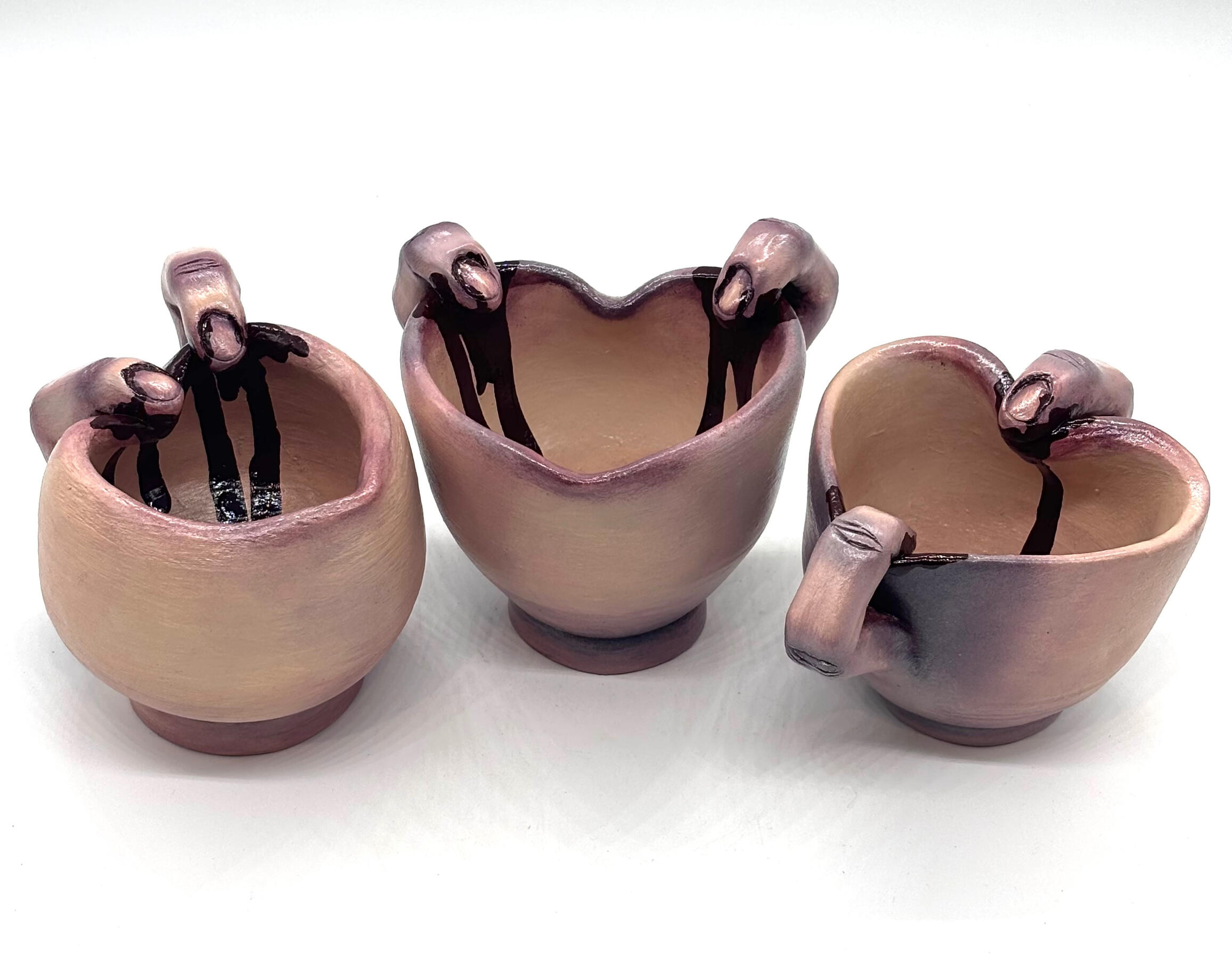 BE MINE, terracotta and acrylic, 4" x 4.5" x 5", 2025
