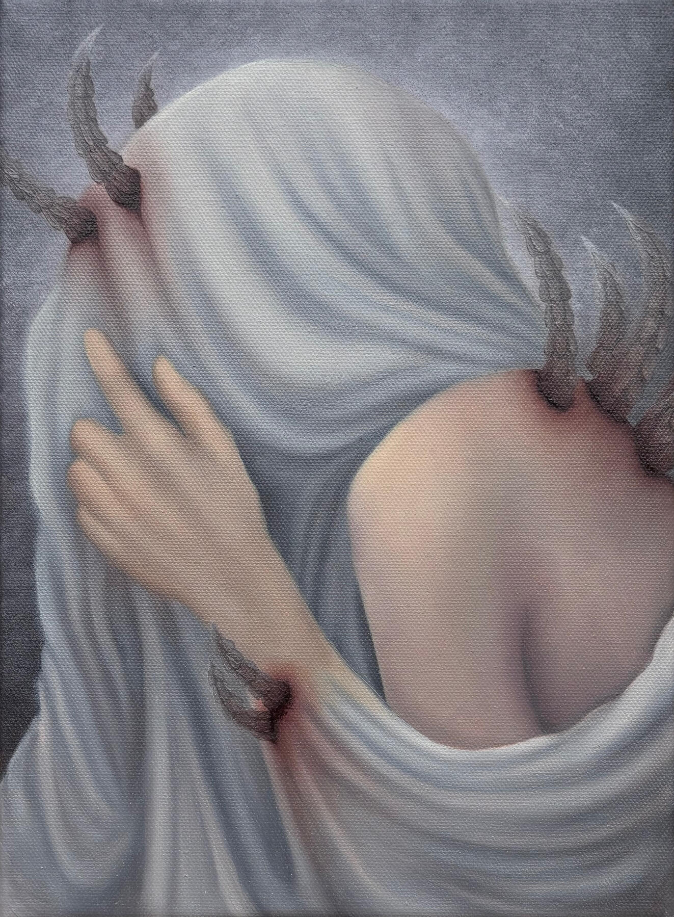Fatal Flaw III, oil on canvas, 12" x 9", 2026