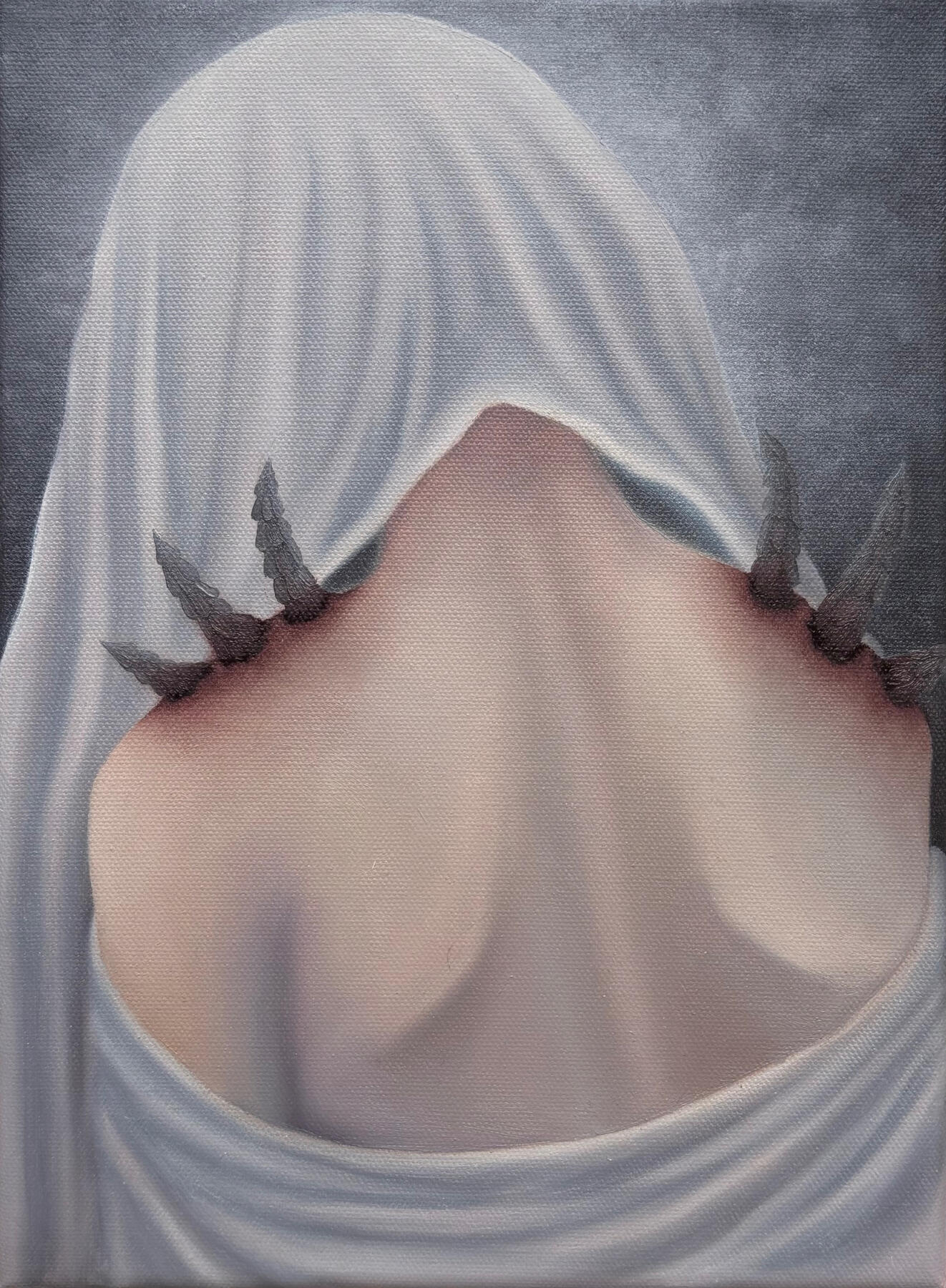 Fatal Flaw II, oil on canvas, 12" x 9", 2026