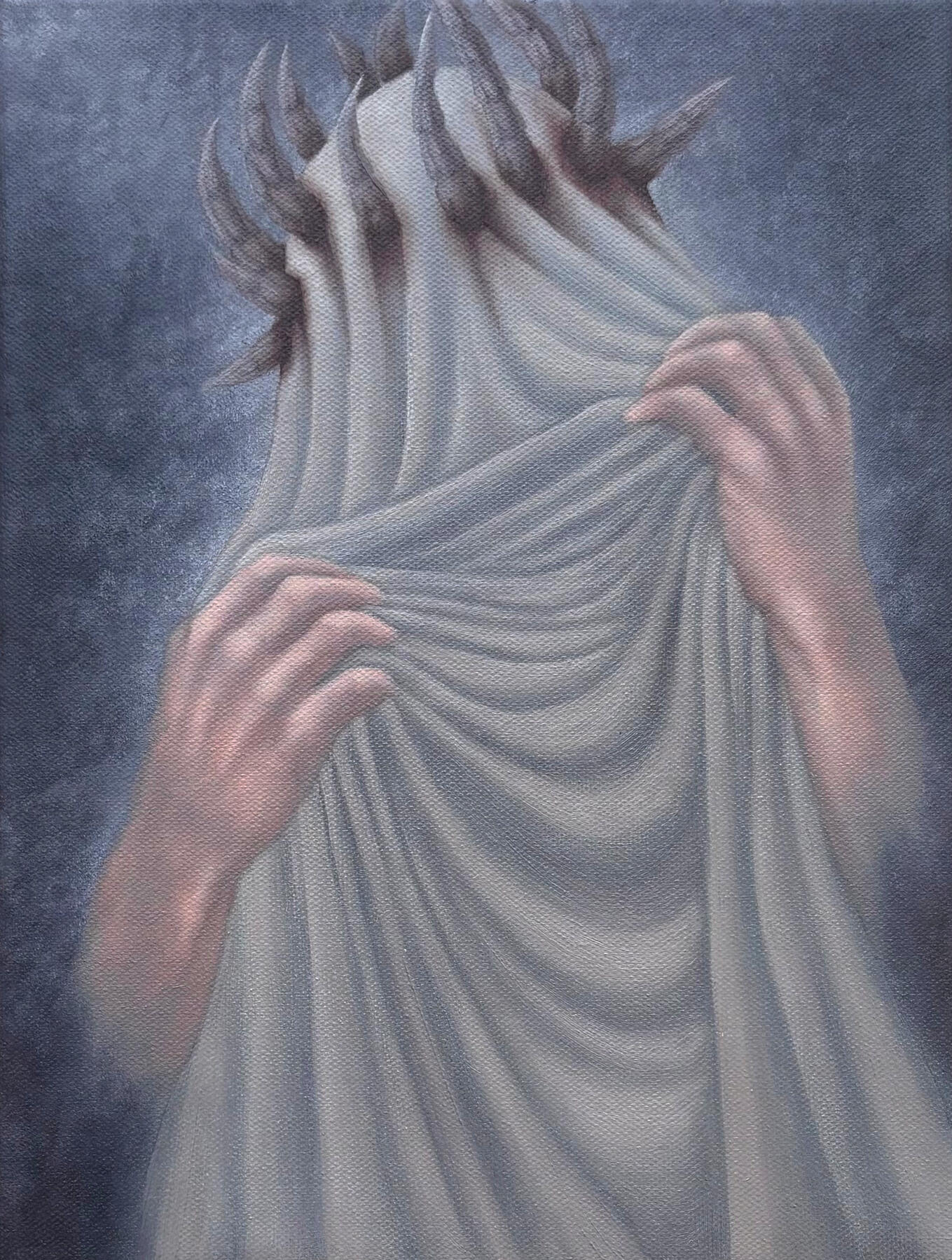 Fatal Flaw I, oil on canvas, 12" x 9", 2026
